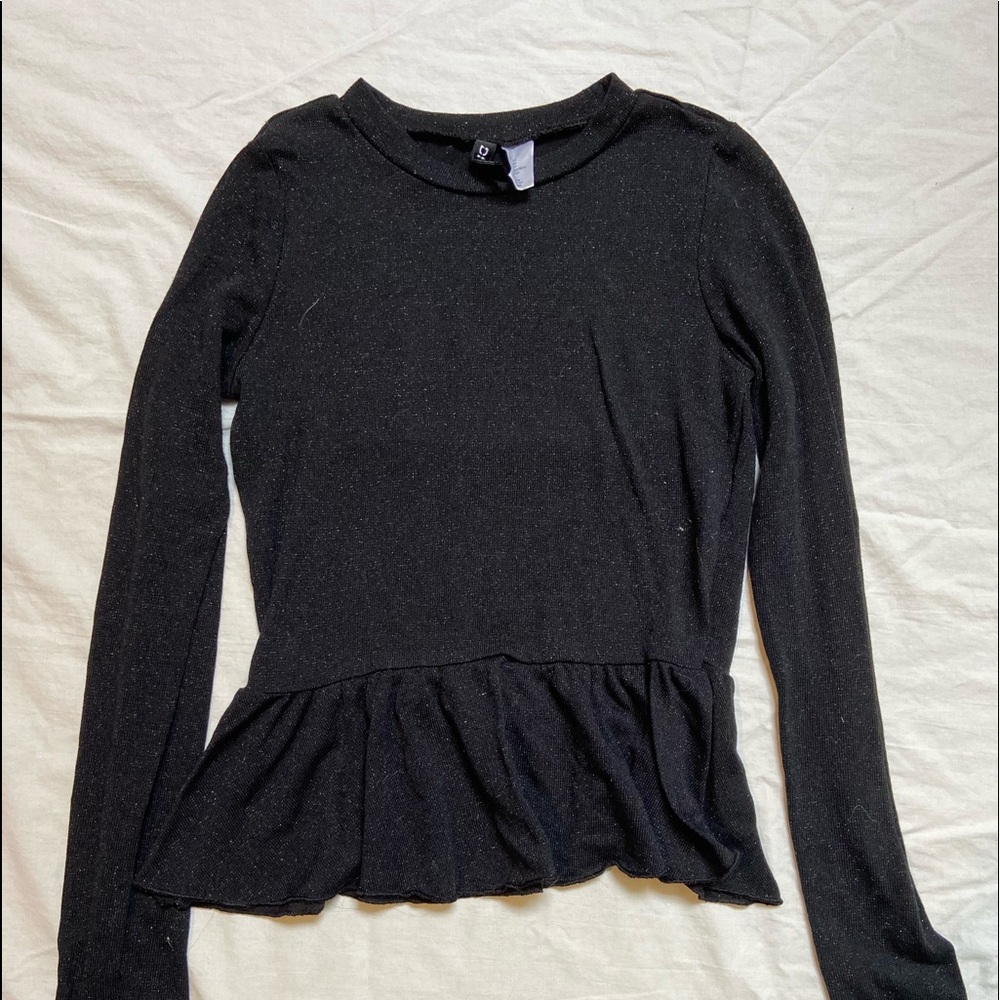 Peplum sparkle top
